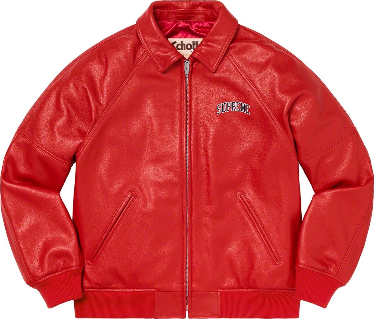 Martin Wong/Supreme Schott® 8-Ball Leather Varsity Jacket view 5